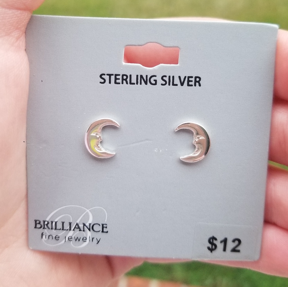 ☆New Sterling Silver Moon Earrings☆